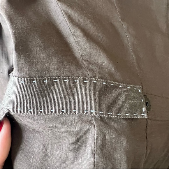 Elie Tahari Lightweight Brown Linen Jacket Shacket Blazer Size 6 - Picture 13 of 16